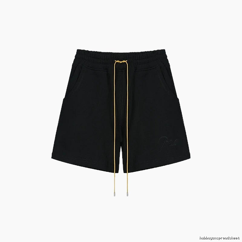 RHUDE minimalist black shorts