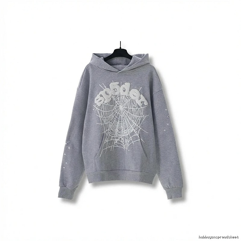 Sp5der Spider Web Print Grey Sweatshirt