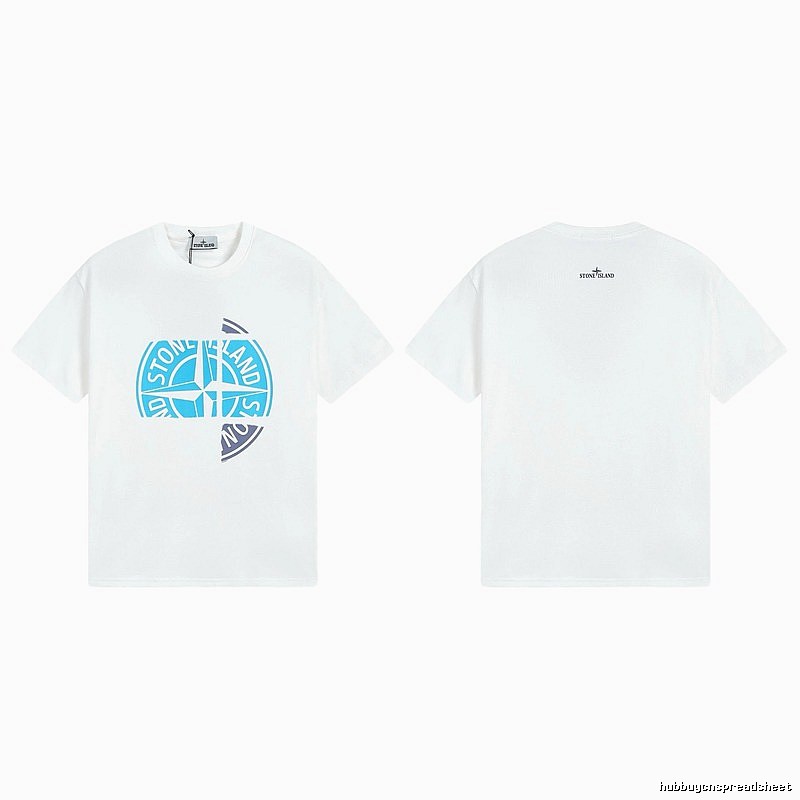 Stone Island Compass Print Cool Trendy Style White T-Shirt