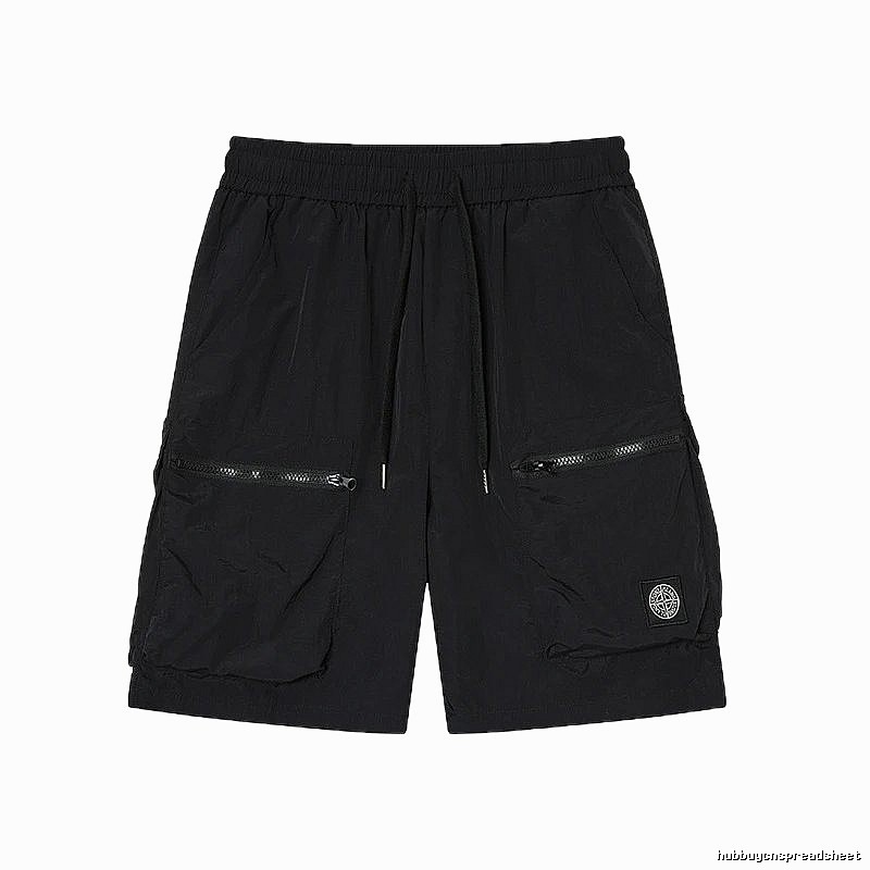 Stone Island Technical Workwear Style Black Shorts