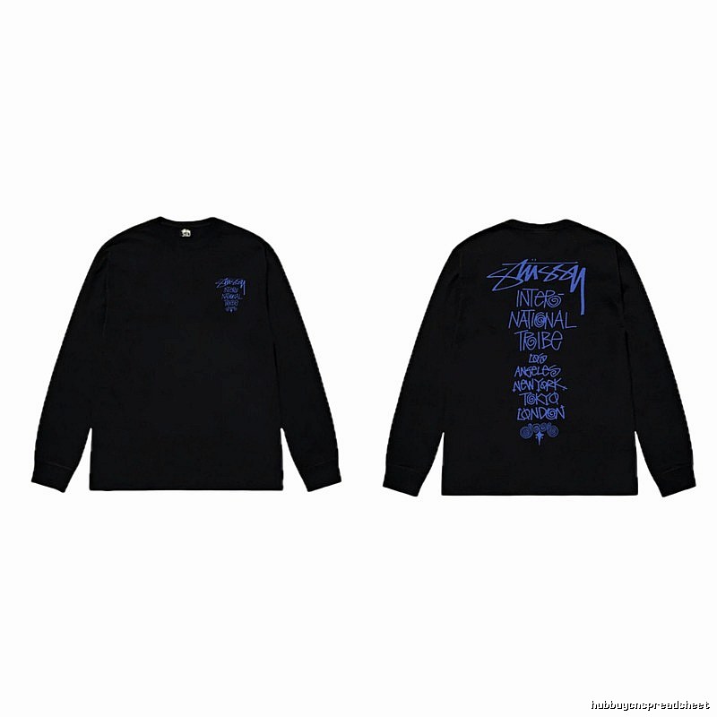 Stussy International Tribal Style Black Long-sleeve