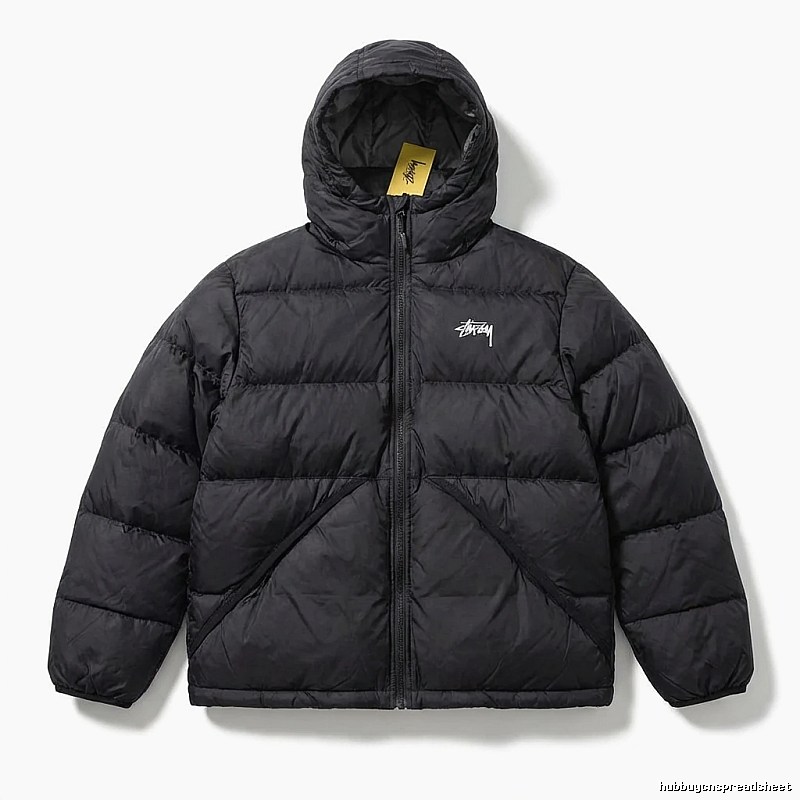 Stussy trendy and cool black down jacket