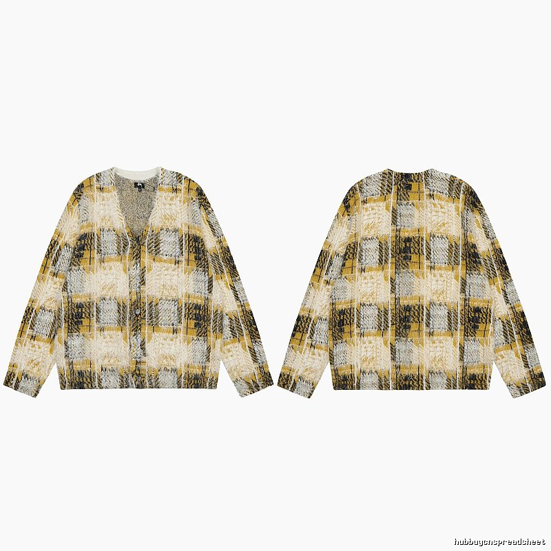 Stussy Yellow Swirl Graphic SweatShirt Warm Weather