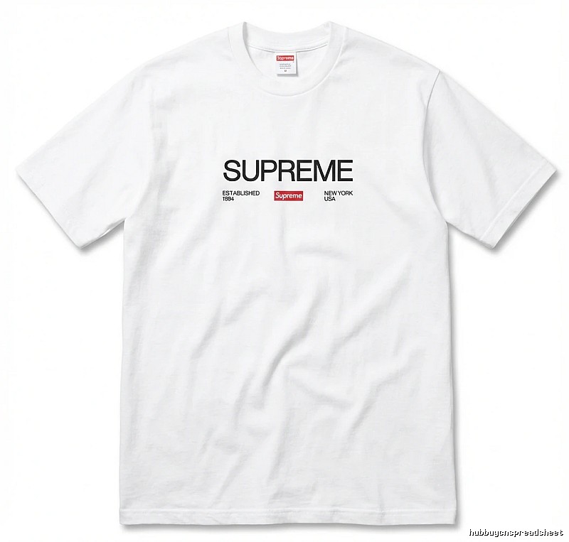 Supreme basic simple white T-shirt