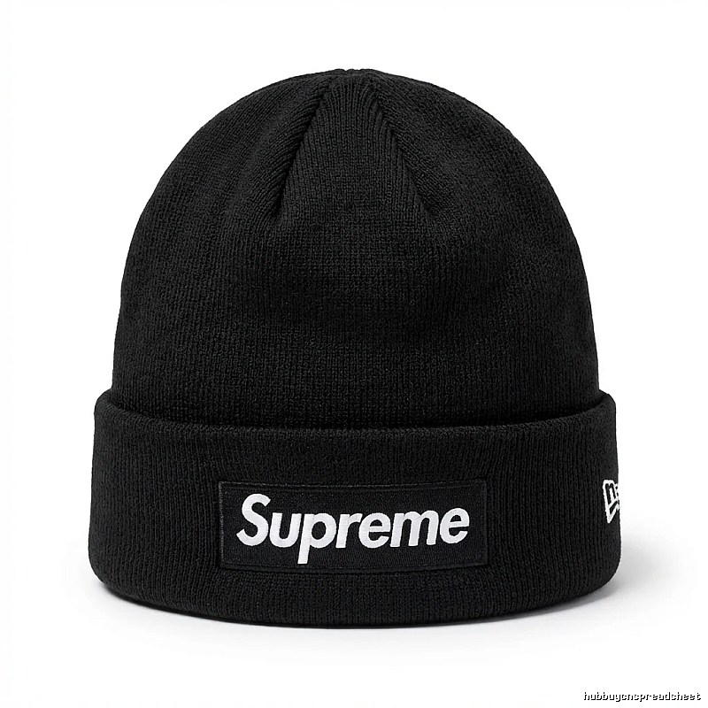 Supreme minimalist style black cold hat