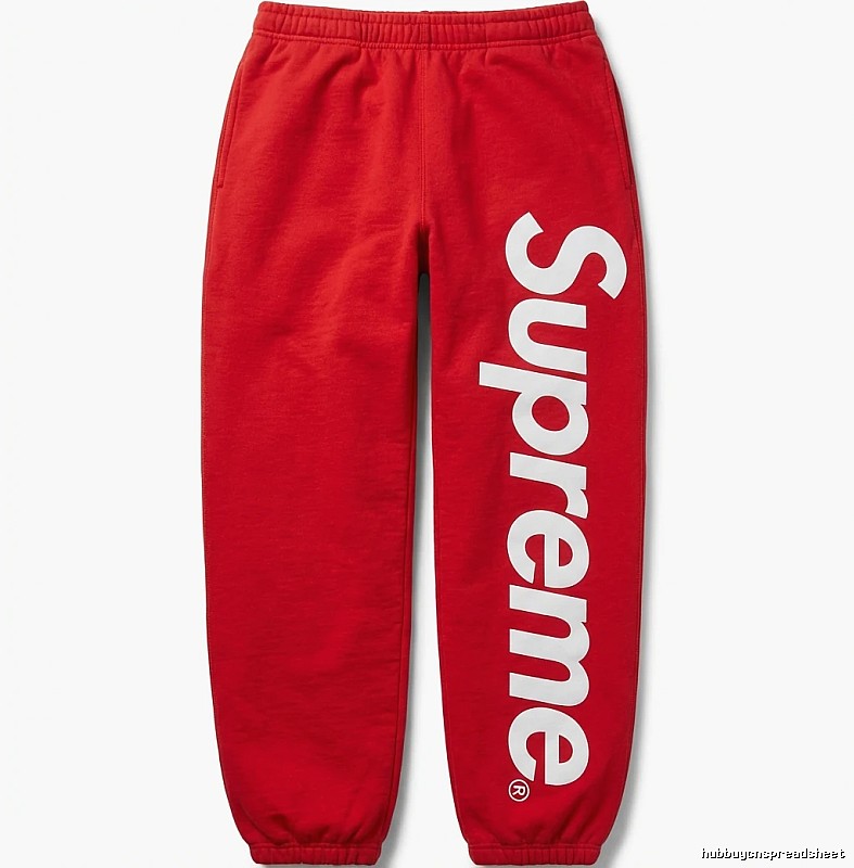 Supreme trendy brand red sweatpants
