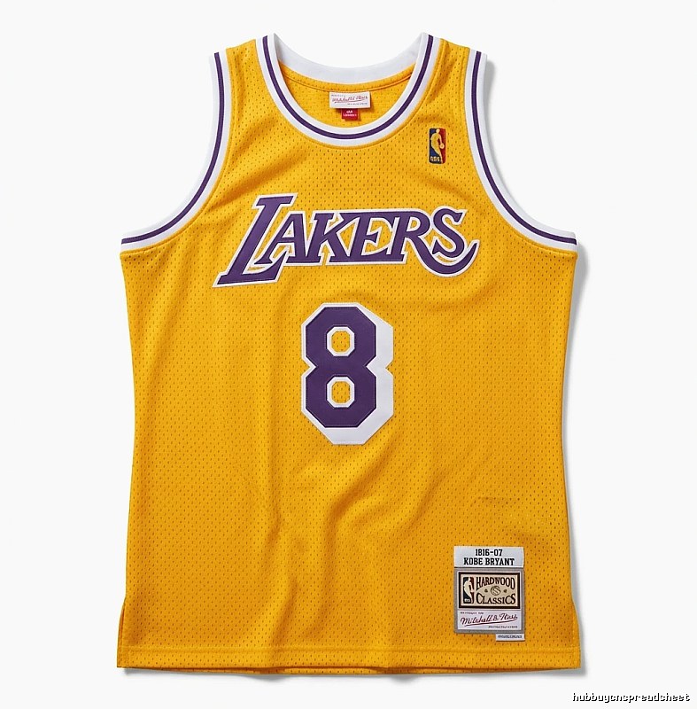 The classic yellow jersey of the Kobe Lakers.