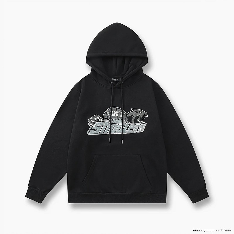 Trapstar - printed trendy and cool black hoodie