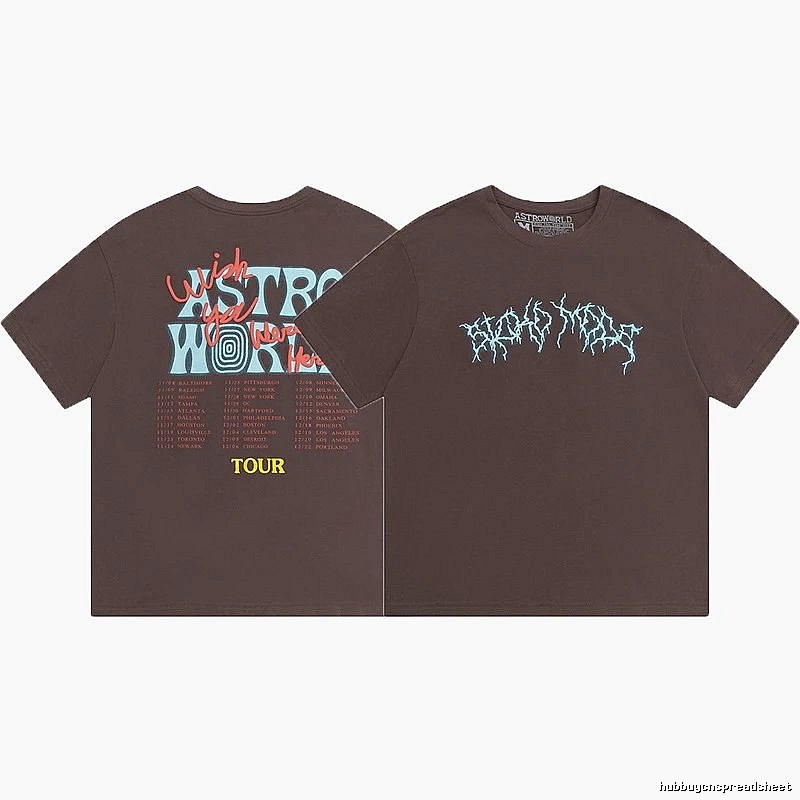 Travis Scott Logo Detail Graphic T-shirt Brown Travis Scott with Relaxed Feel