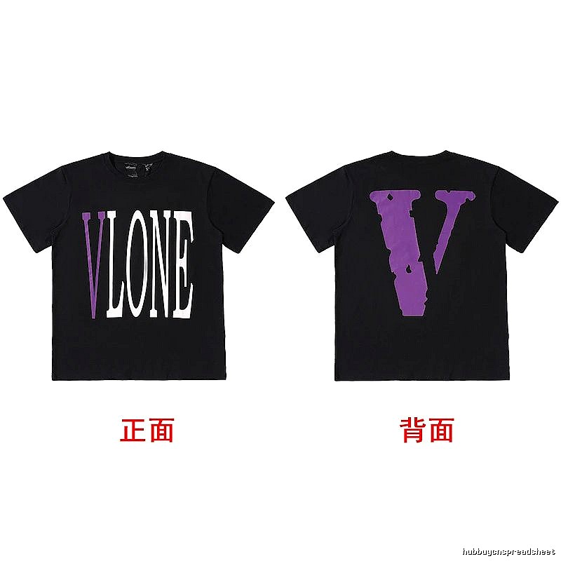 Vlone Classic Logo T-shirt Black Purple Vlone for Daily Styling