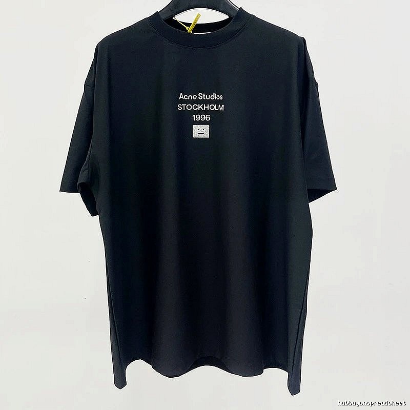 Acne Studios 2090-80 Black Style Ac908066 Stockholm Logo T-Shirt Airport Outfit