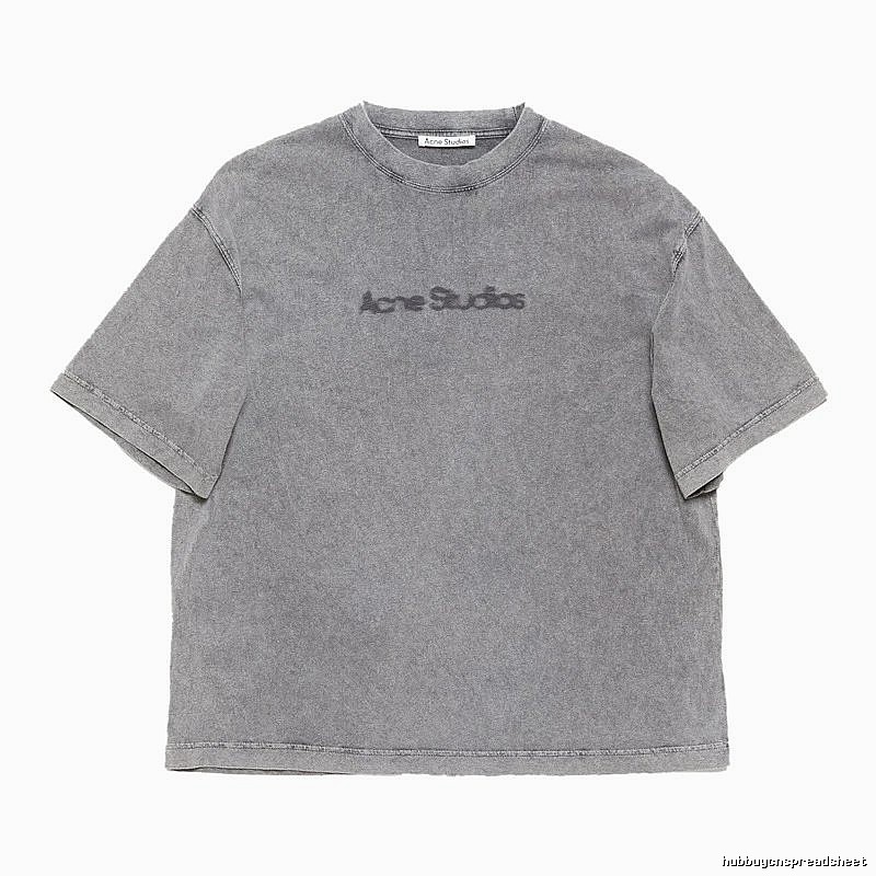 Acne Studios 2090-80 Gray Style Ac908028 Stockholm Logo T-Shirt Fan Wear
