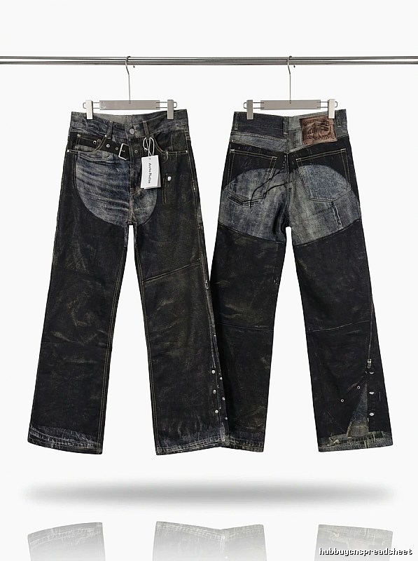 Acne Studios retro - style patchwork jeans