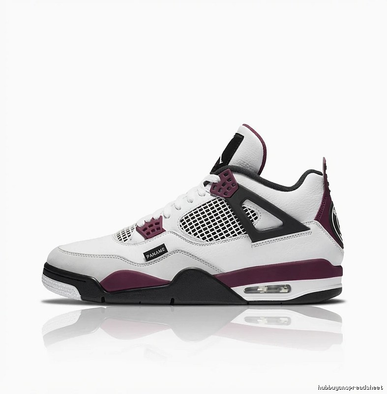 Air Jordan 4 Retro Wind White and Purple Shoes