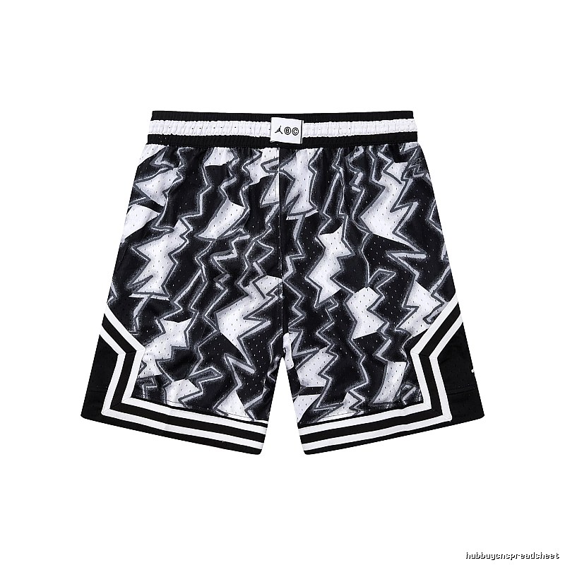 AJ Lightning series black and white shorts