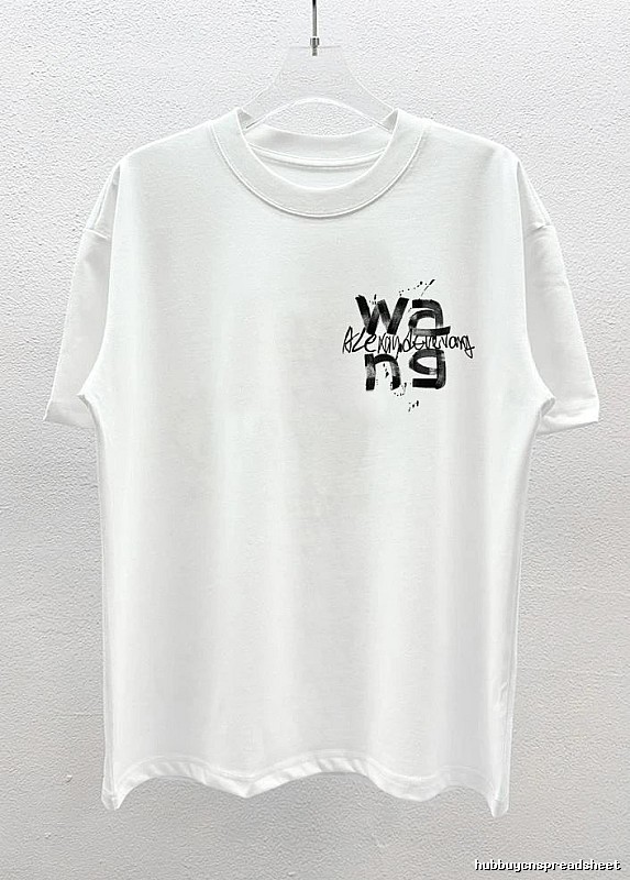 Alexander Wang Ink Wash Print Street Style White T-Shirt
