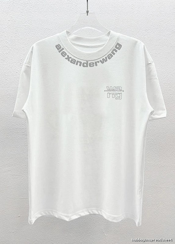 Alexander Wang Printed Street Style White T-Shirt