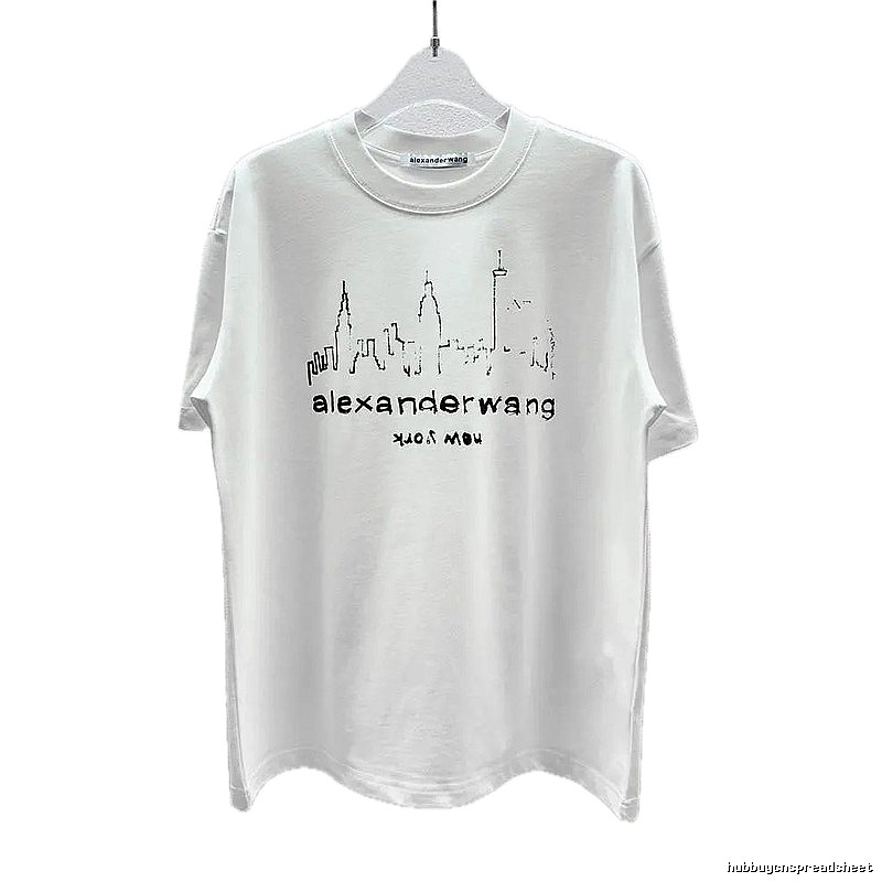 Alexander Wang Skyline Street Style White T-Shirt
