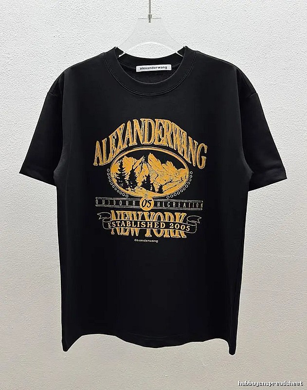 Alexander Wang Vintage-style Printed Black T-Shirt