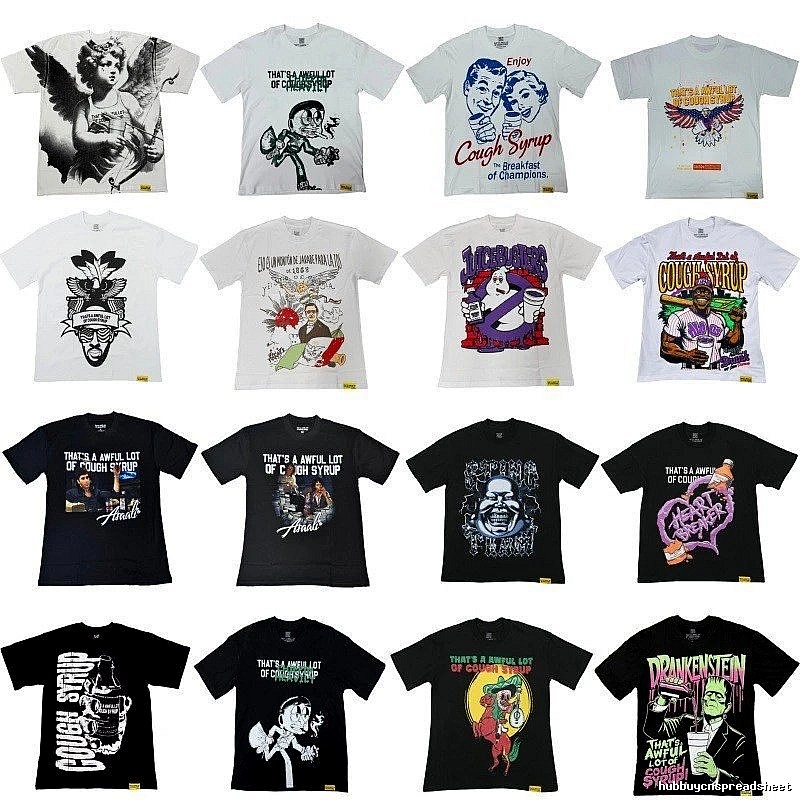 ALOCS Printed American Street Style Multi-color Short-sleeve T-shirt