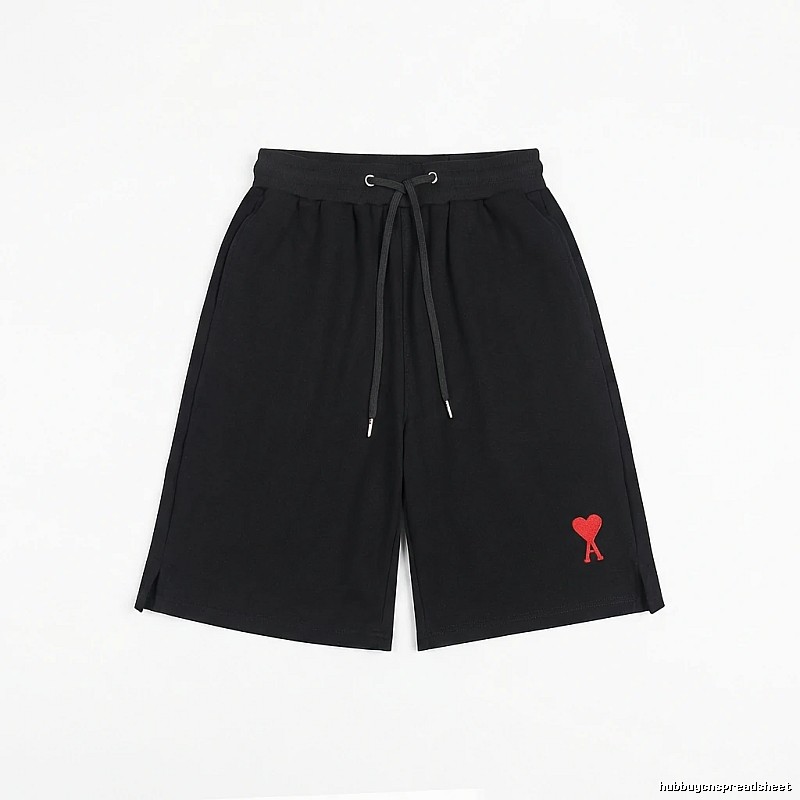 AMI Embroidered Love Heart Casual Shorts