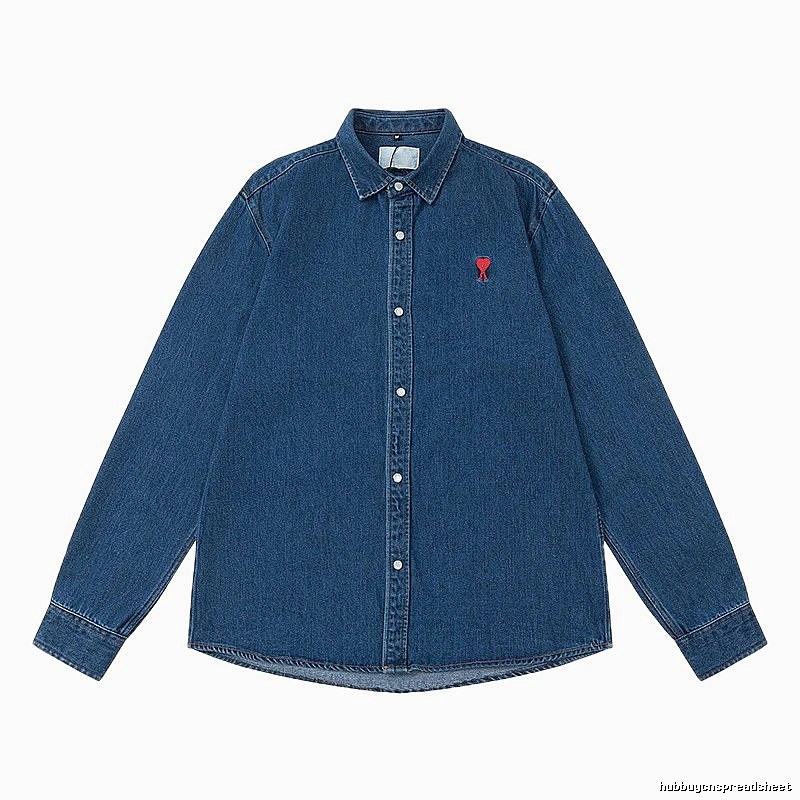 AMI Little Devil Trendy and Cool Denim Blue Shirt