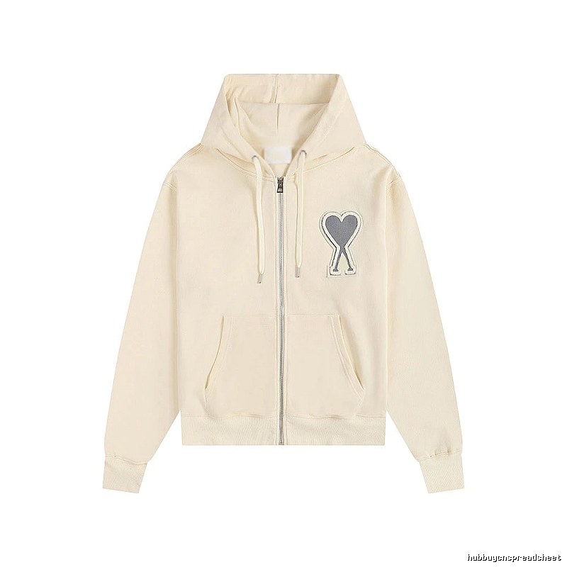 AMI Love Embroidered Cream Sweatshirt