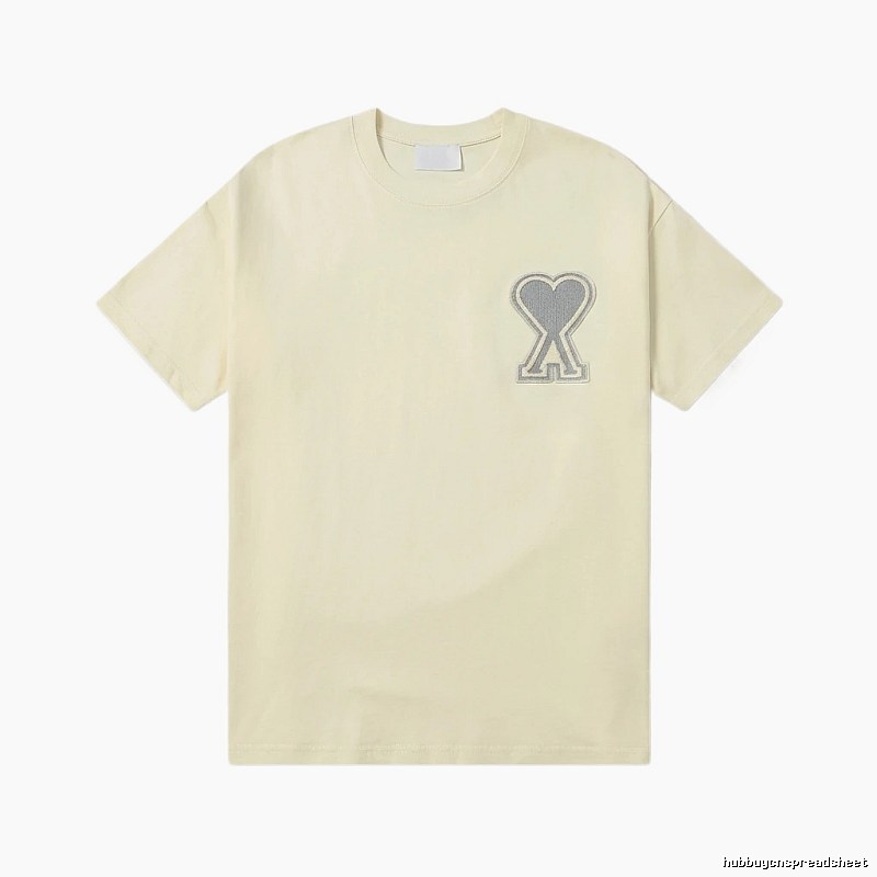 AMI Love Embroidery Minimalist Style T-shirt