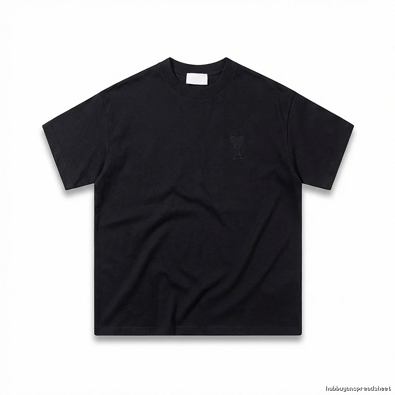 AMI Love Simple Style Black T-shirt