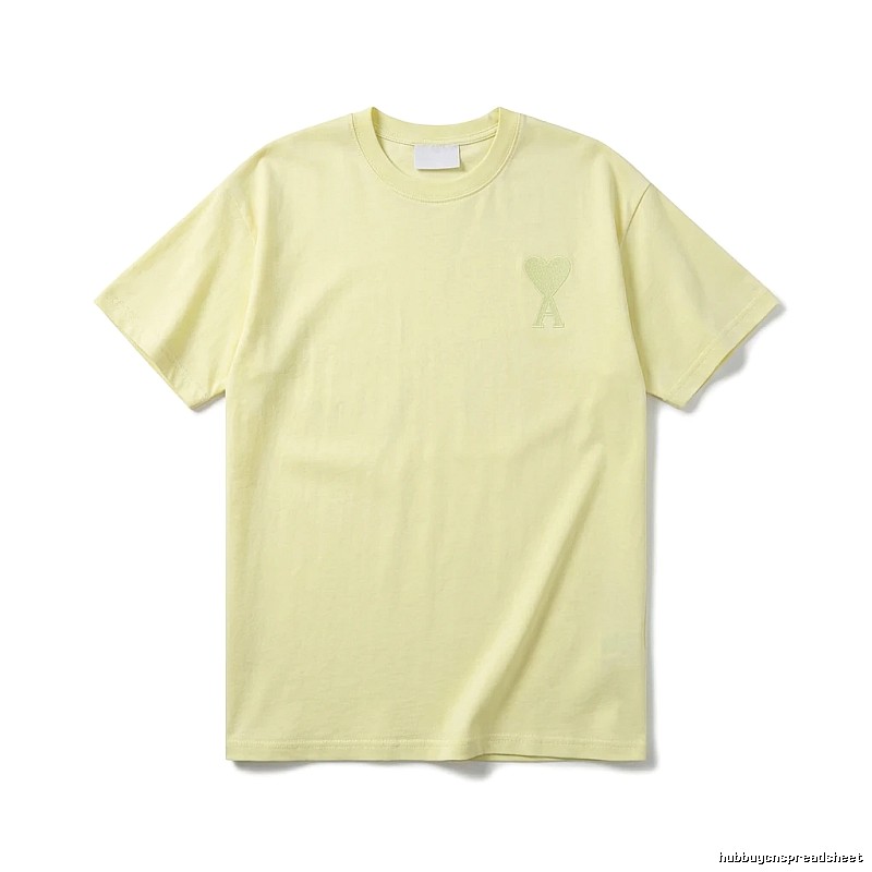 AMI Love Simple Style Yellow T-shirt