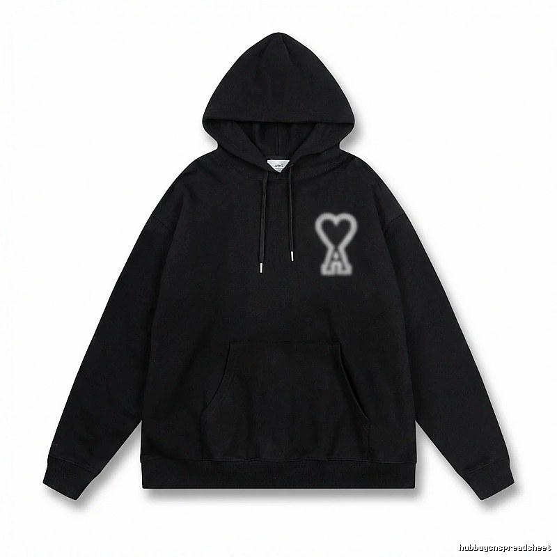 AMI Love Trendy Black Hoodie