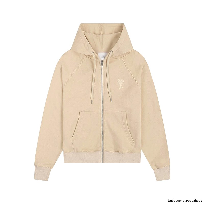 AMI minimalist style beige sweatshirt