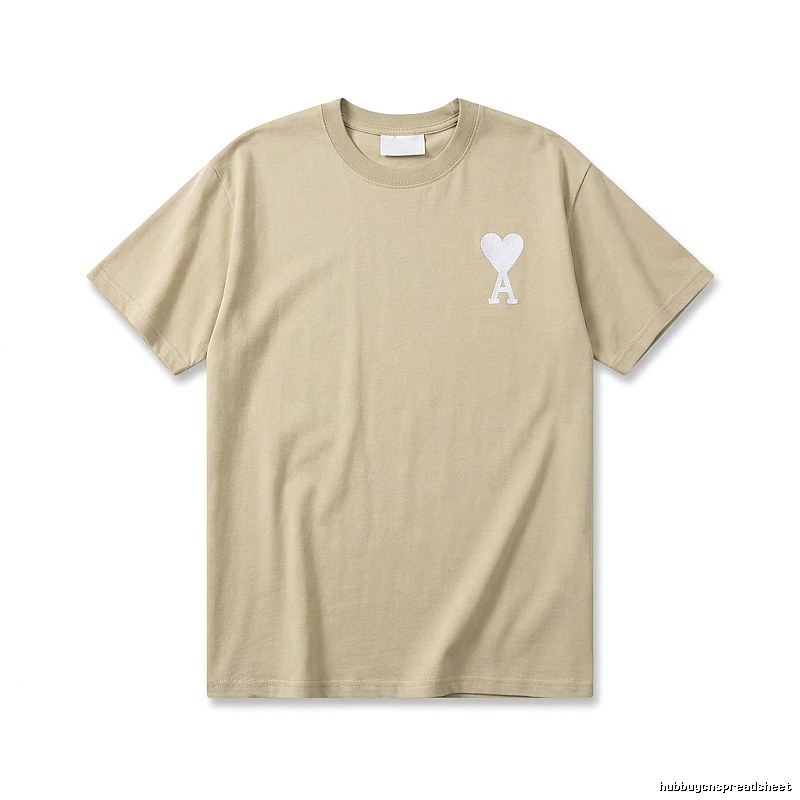 AMI minimalist style beige T-shirt