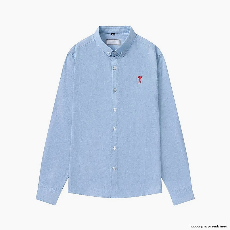 AMI minimalist style blue shirt