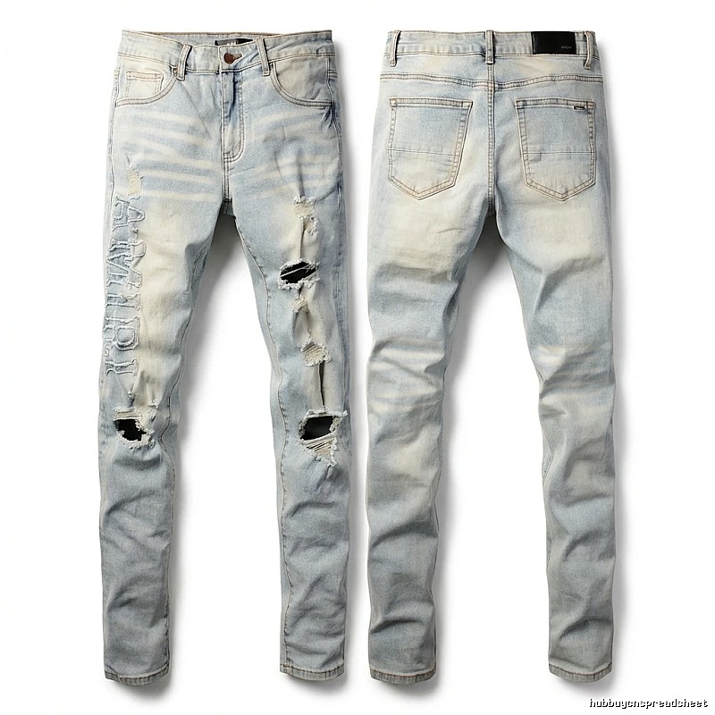 AMI Ripped Trendy Brand Jeans