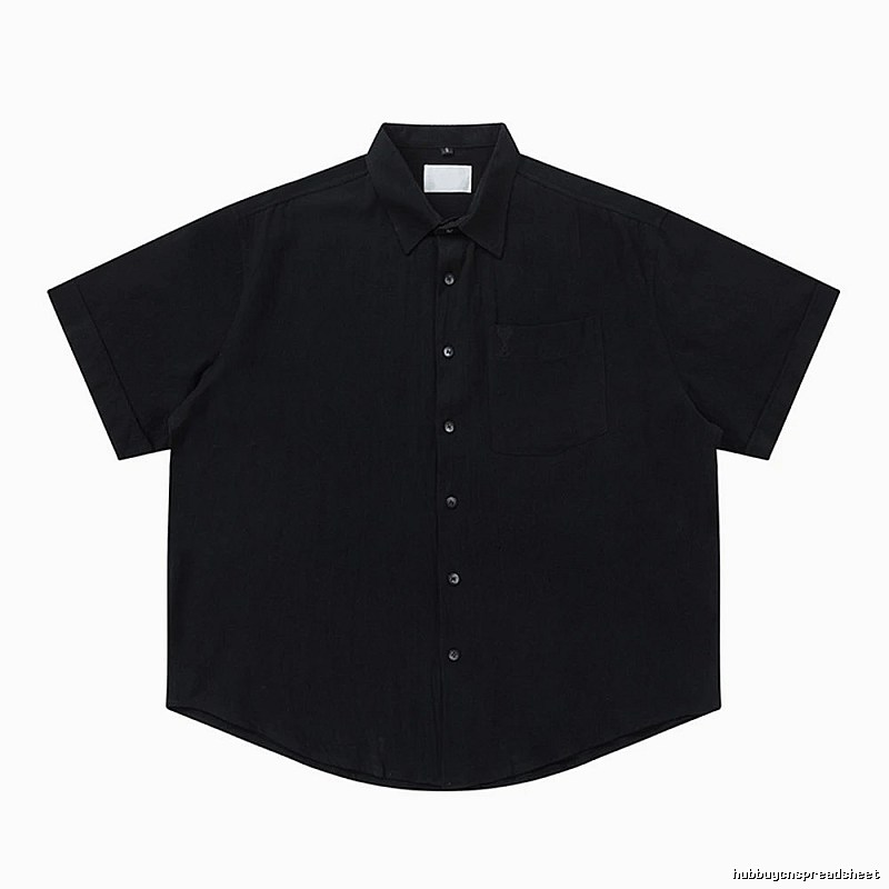 AMI series short-sleeved shirts in black