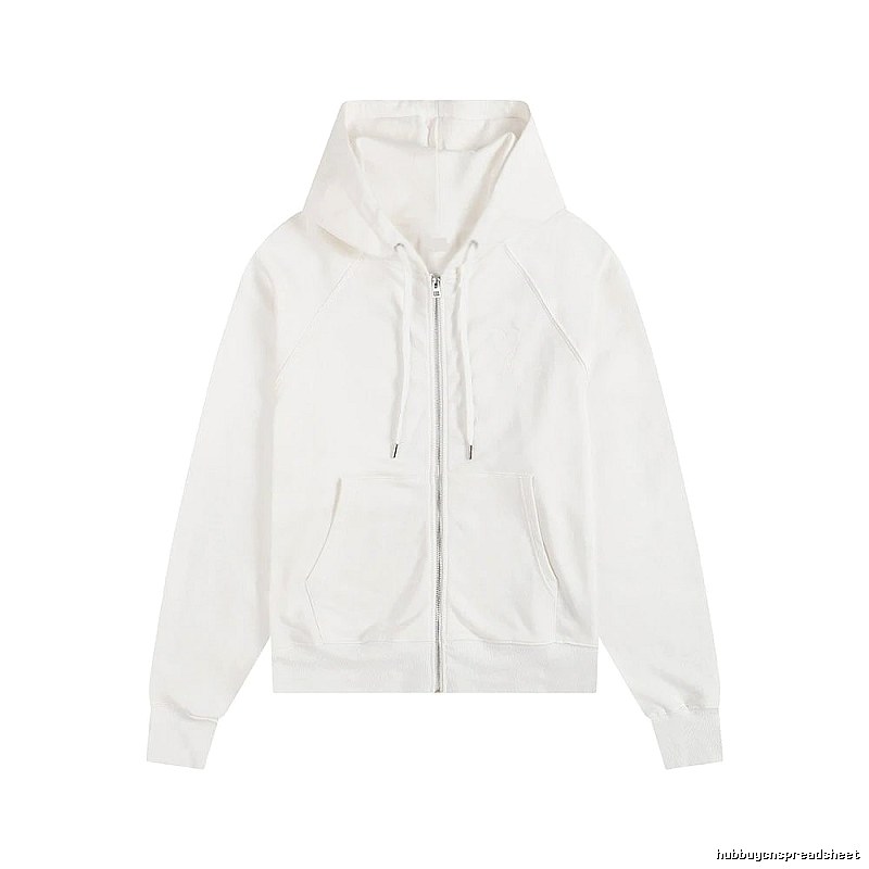 AMI simple style white hoodie