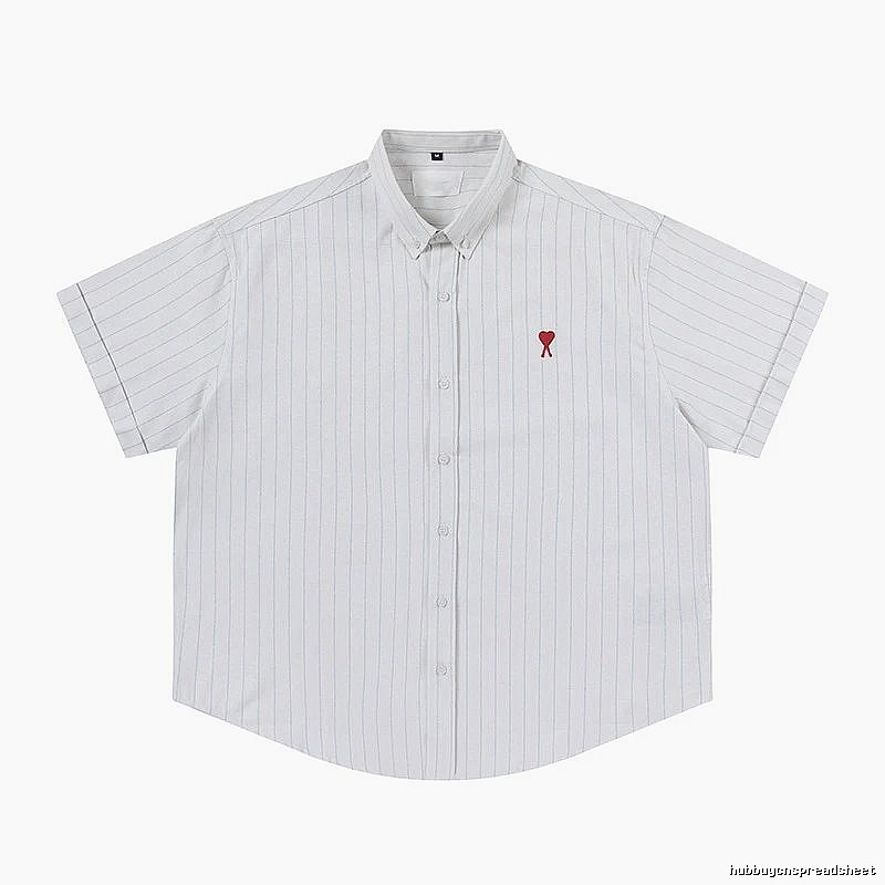 AMI Stripe Simple White Shirt
