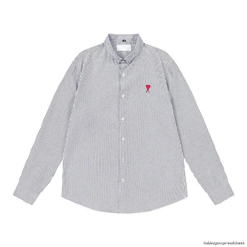 Ami striped minimalist style shirt