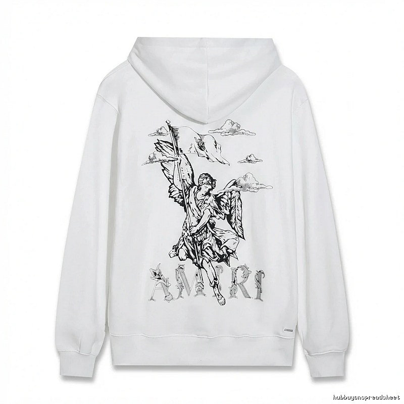AMIRI Angel Print White Sweatshirt