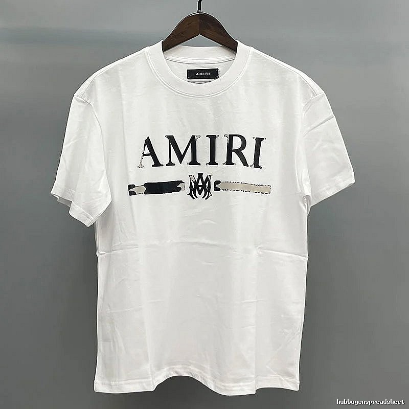 Amiri Bar-Letter Graphic White Records Graphic T-Shirt Commuter Look