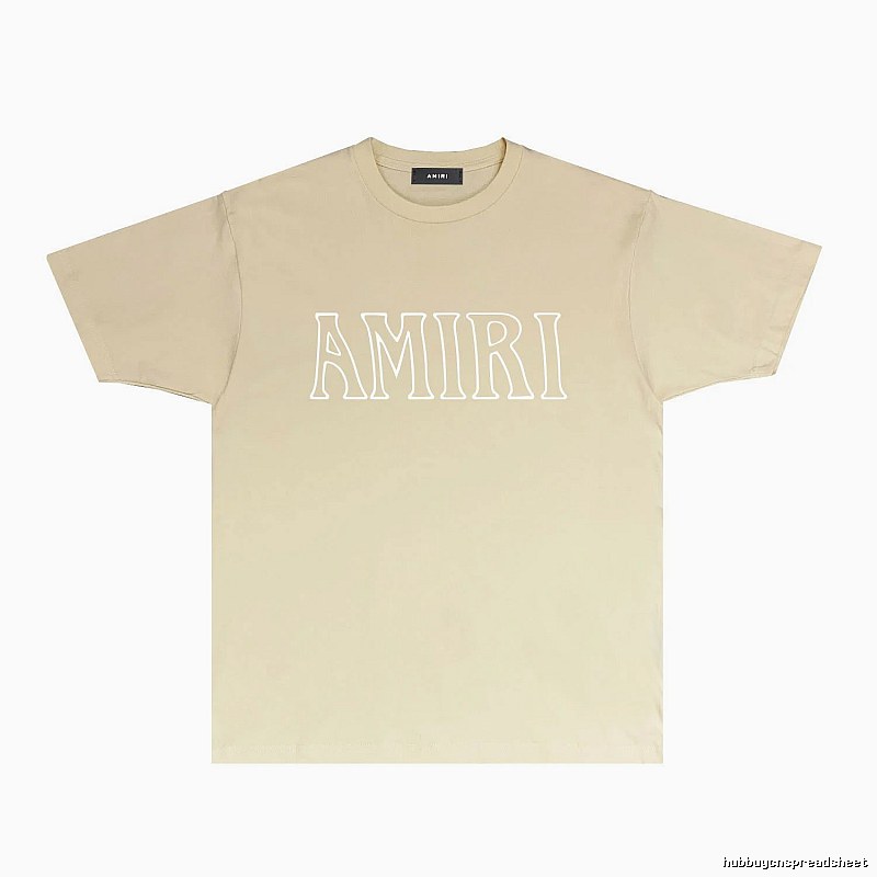 AMIRI Basic Style Simple Beige T-shirt
