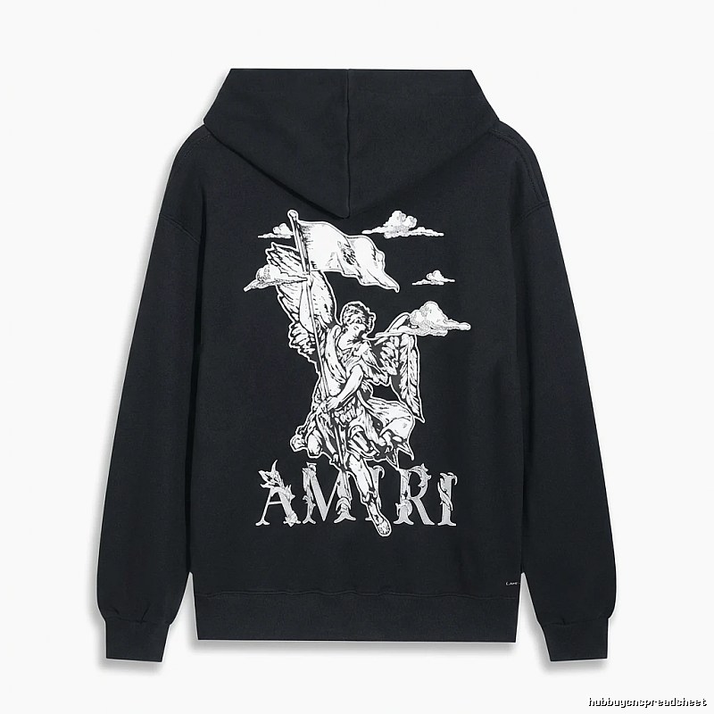 AMIRI Black Sweatshirt with Angel Print