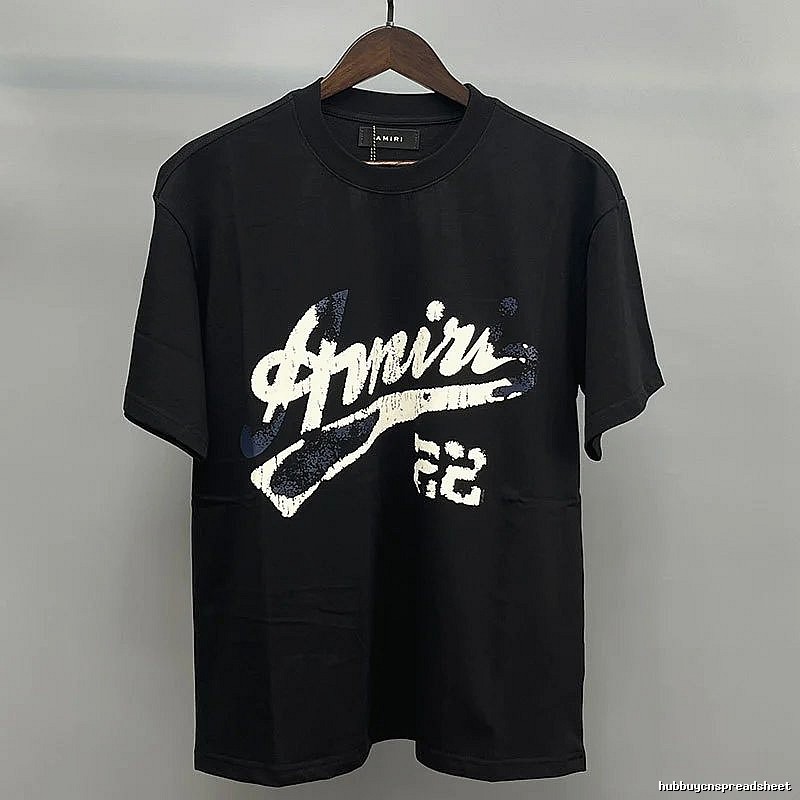 Amiri Black White Records Graphic T-Shirt Campus Look