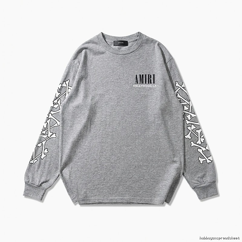 AMIRI Bone Pattern Trendy Cool Gray Sweatshirt