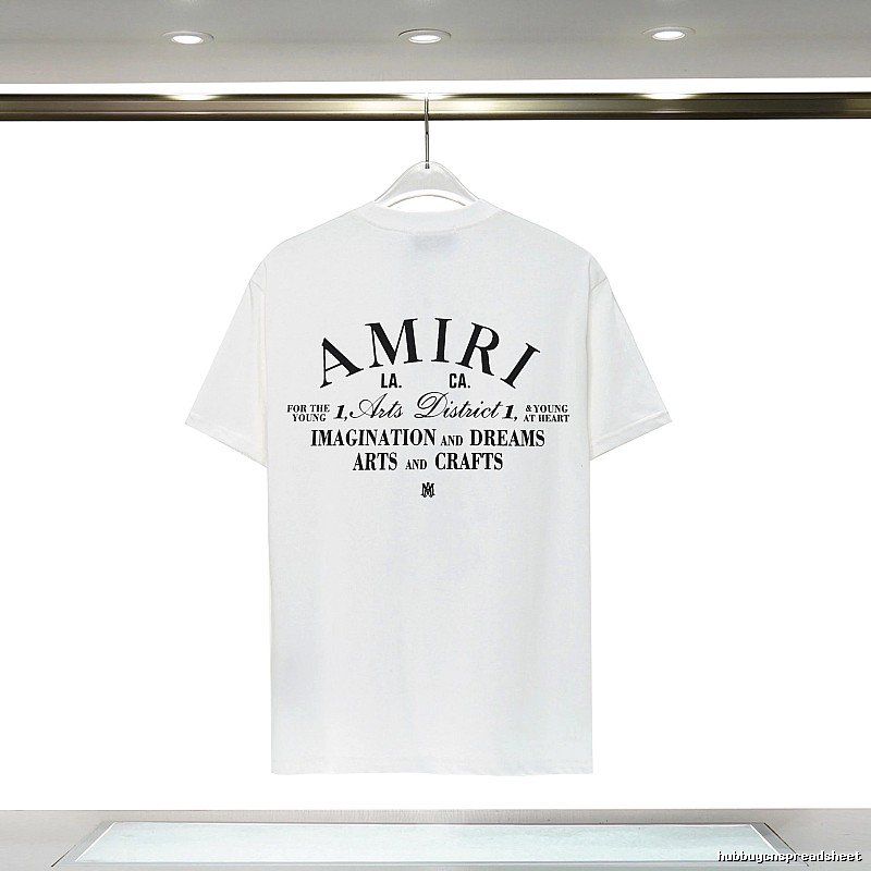 Amiri Casual Graphic T-shirt White Blue Amiri for Comfortable Styling