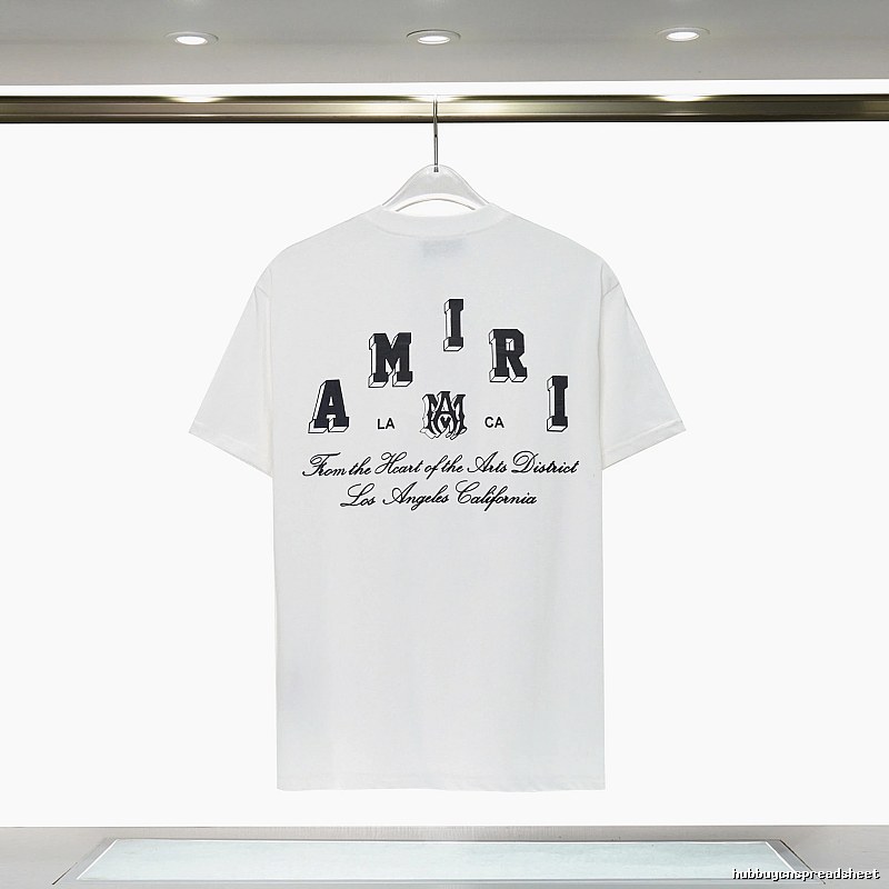 Amiri Daily Graphic T-shirt White Blue Amiri with Visual Detail