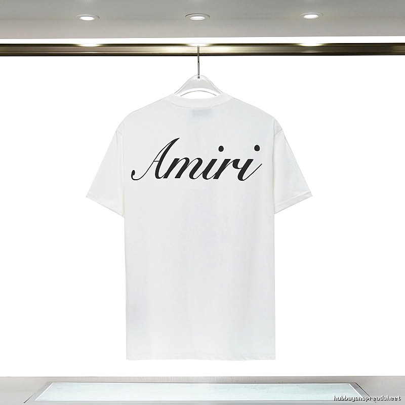 Amiri Easy Match Graphic T-shirt White Blue Amiri for Leisure Wear