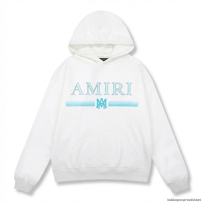 AMIRI letter - printed white hoodie