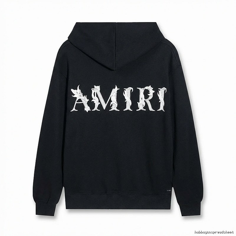 AMIRI letter-style black hoodie